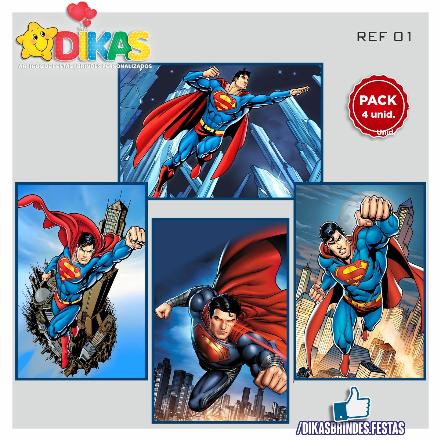 CARTAZES P/ DECORAÇÃO DE PAREDE - SUPER HOMEM