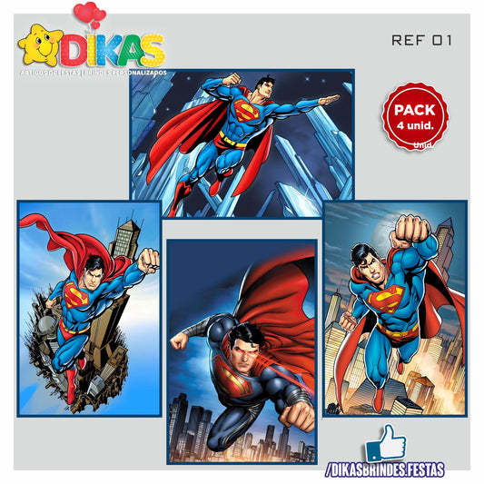 CARTAZES P/ DECORAÇÃO DE PAREDE - SUPER HOMEM