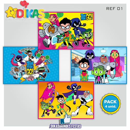 CARTAZES P/ DECORAÇÃO DE PAREDE - TEEN TITANS GO