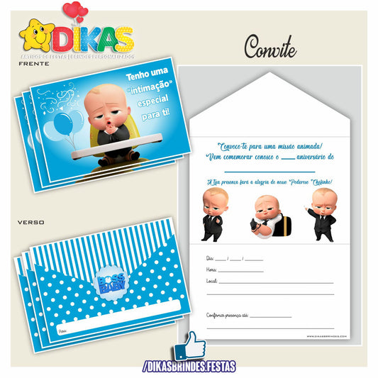 CONVITES DE ANIVERSÁRIO - BOSS BABY