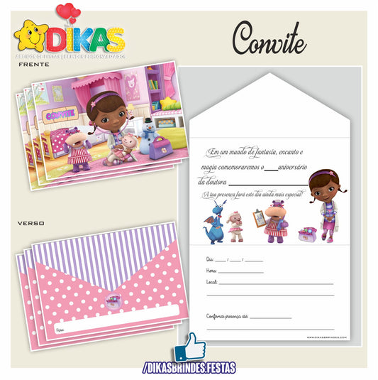 CONVITES DE ANIVERSÁRIO - DOUTORA BRINQUEDOS