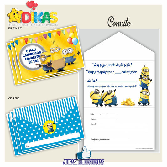 CONVITES DE ANIVERSÁRIO - MINIONS