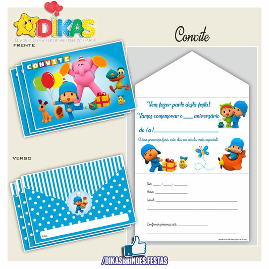 CONVITES DE ANIVERSÁRIO - POCOYO