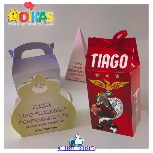 CAIXAS PERSONALIZADAS PARA BRINDES - FUTEBOL BENFICA