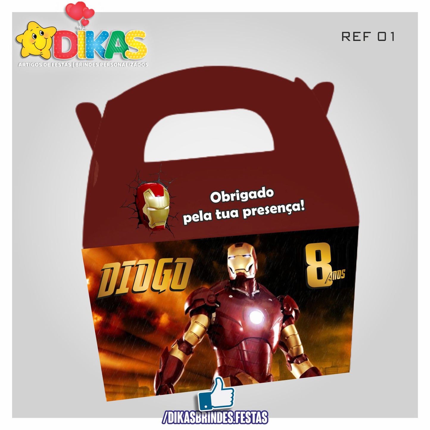 CAIXAS PERSONALIZADAS PARA BRINDES - IRON MAN