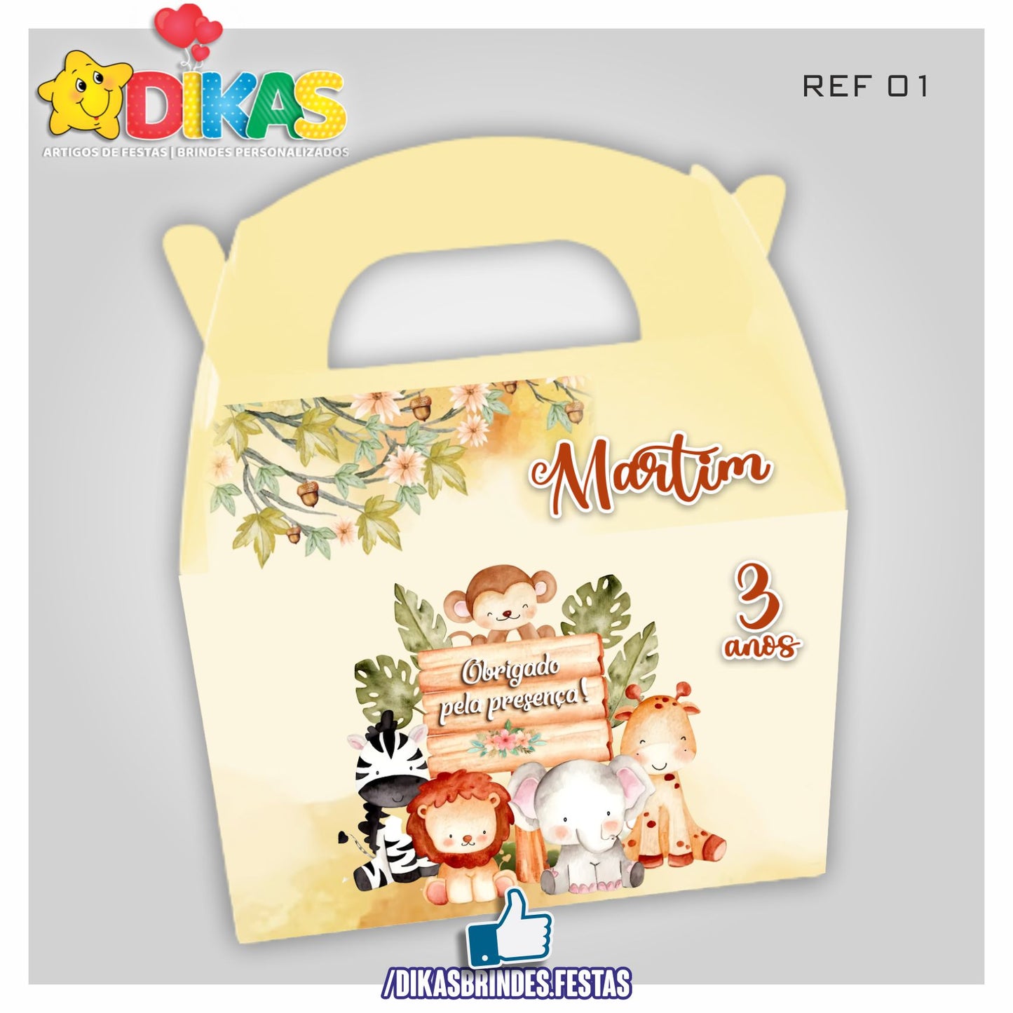 CAIXAS PERSONALIZADAS PARA BRINDES - ANIMAIS DA SELVA