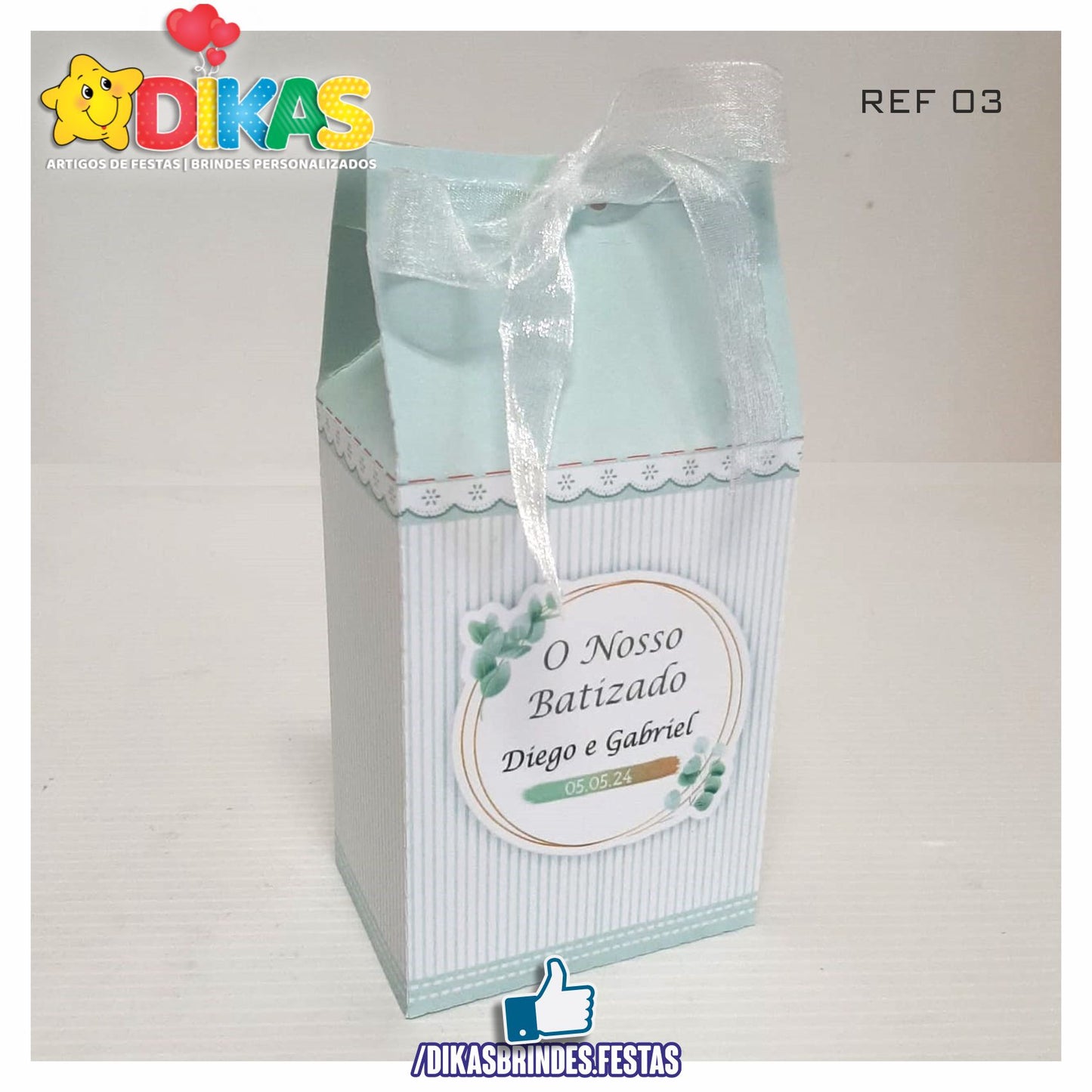 CAIXA "TIPO LEITE" PERSONALIZADA - BATIZADO