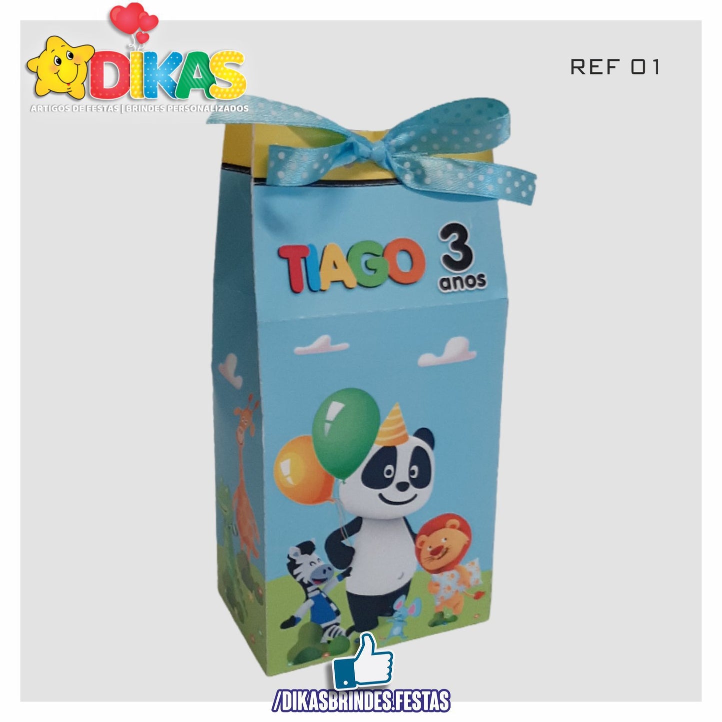 CAIXAS PERSONALIZADAS PARA BRINDES - PANDA E OS AMIGOS