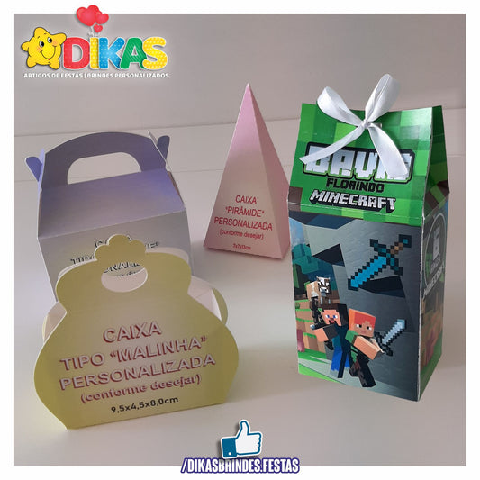CAIXAS PERSONALIZADAS PARA BRINDES - MINECRAFT