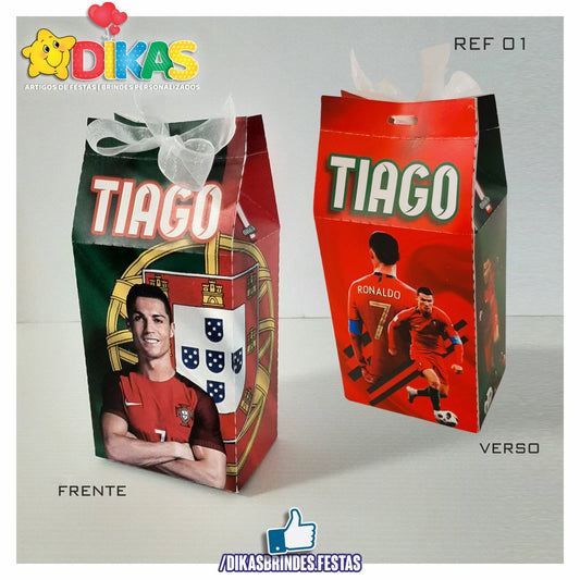 CAIXA "TIPO LEITE" PERSONALIZADA - FUTEBOL PORTUGAL