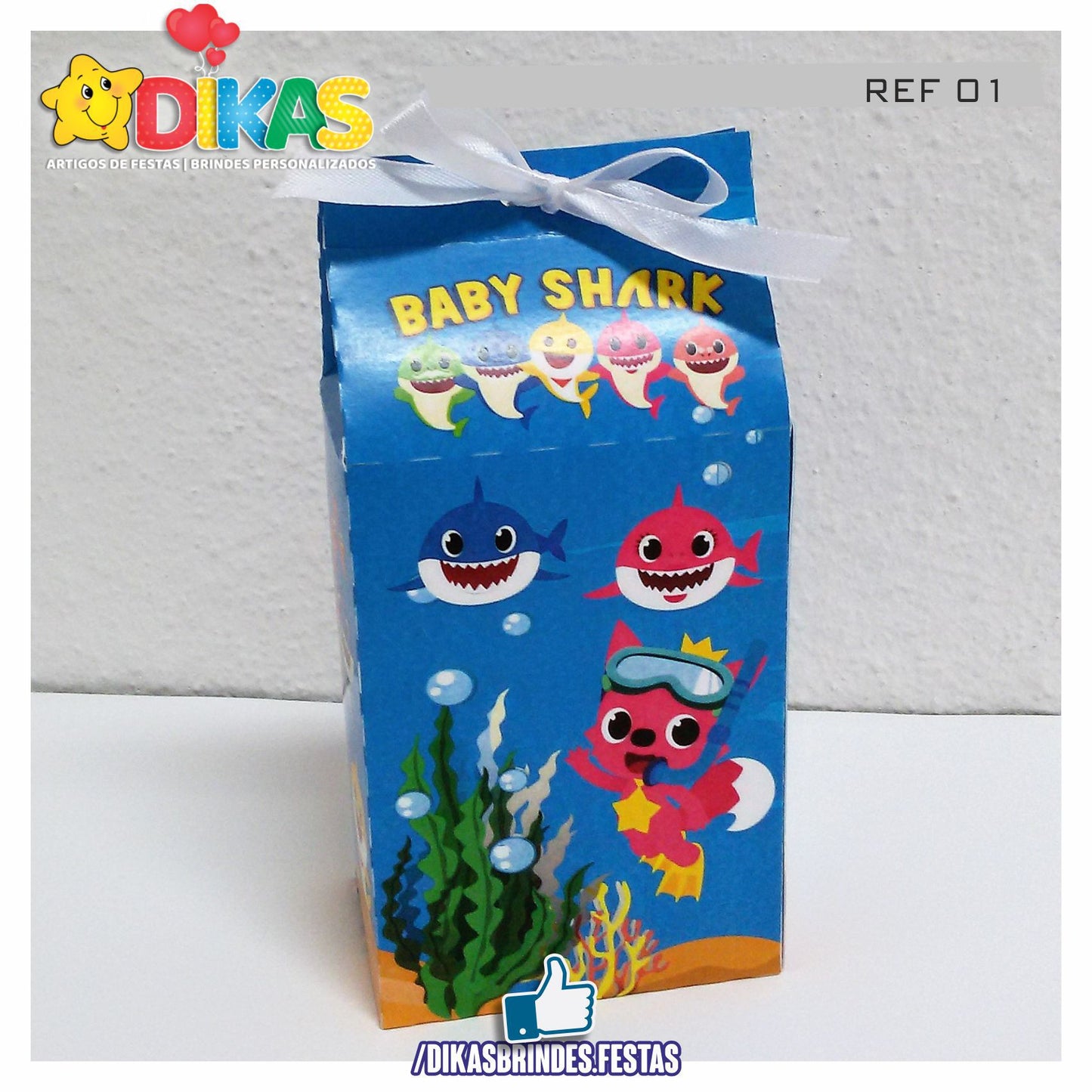 CAIXA "TIPO LEITE" - BABY SHARK