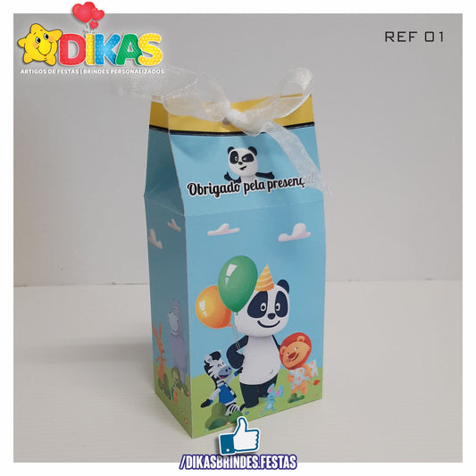CAIXA "TIPO LEITE" - PANDA E OS AMIGOS