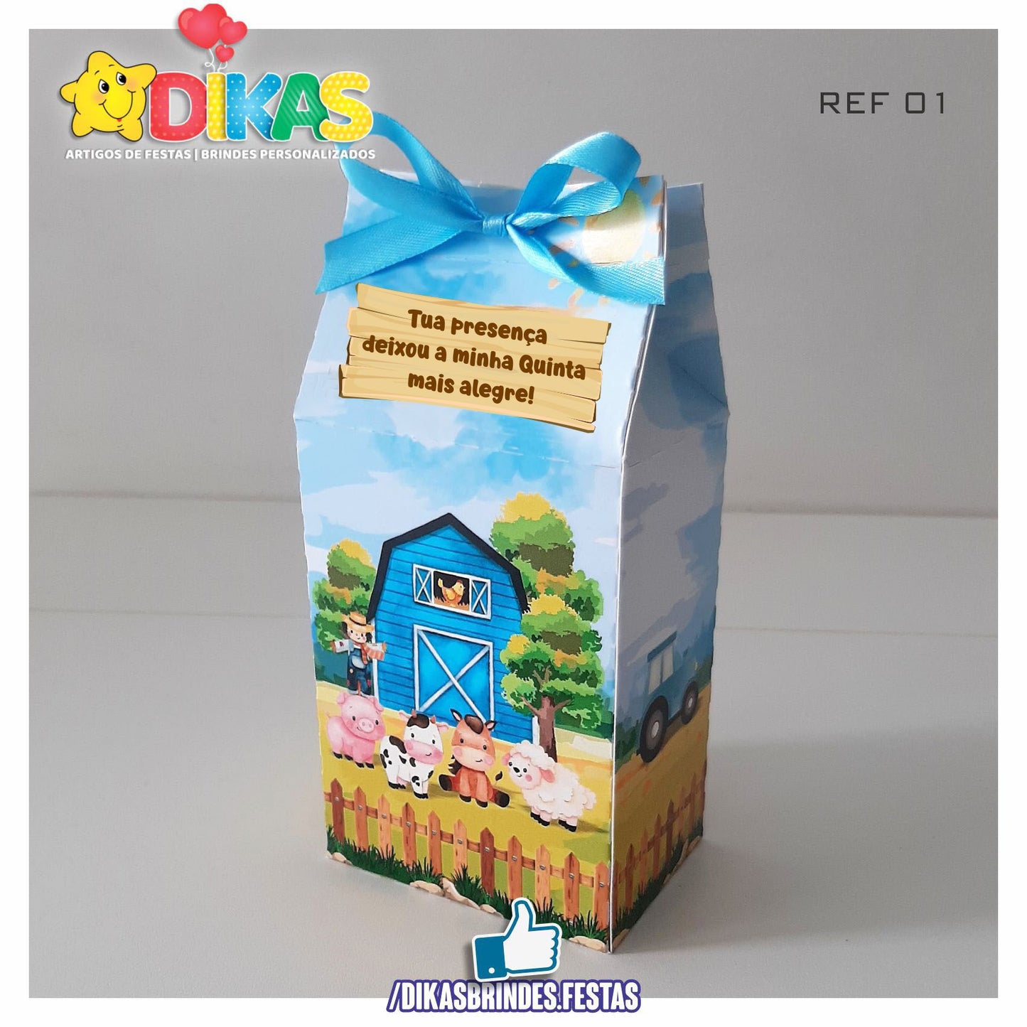 CAIXA "TIPO LEITE" - ANIMAIS DA QUINTA