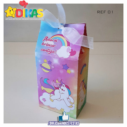 CAIXA "TIPO LEITE" - UNICÓRNIO