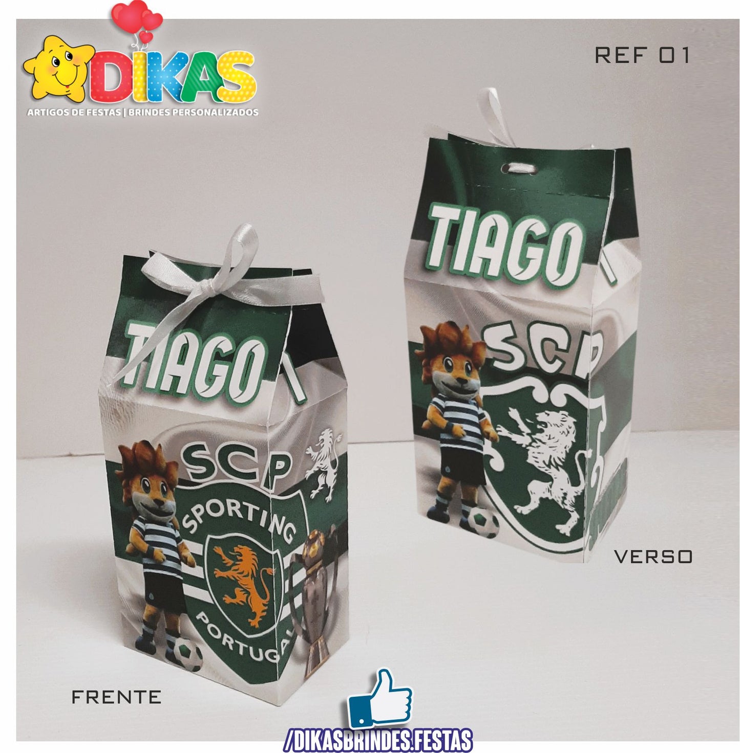 CAIXAS PERSONALIZADAS PARA BRINDES - FUTEBOL SPORTING