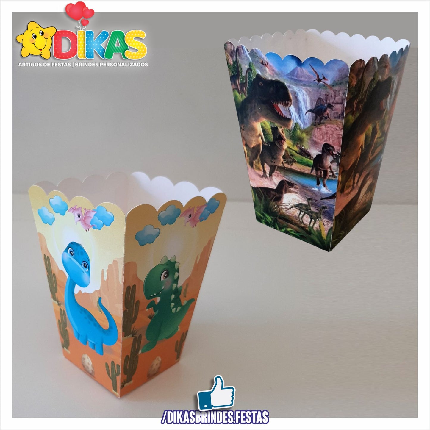 CAIXA DE PIPOCA/BATATA - DINOSSAUROS