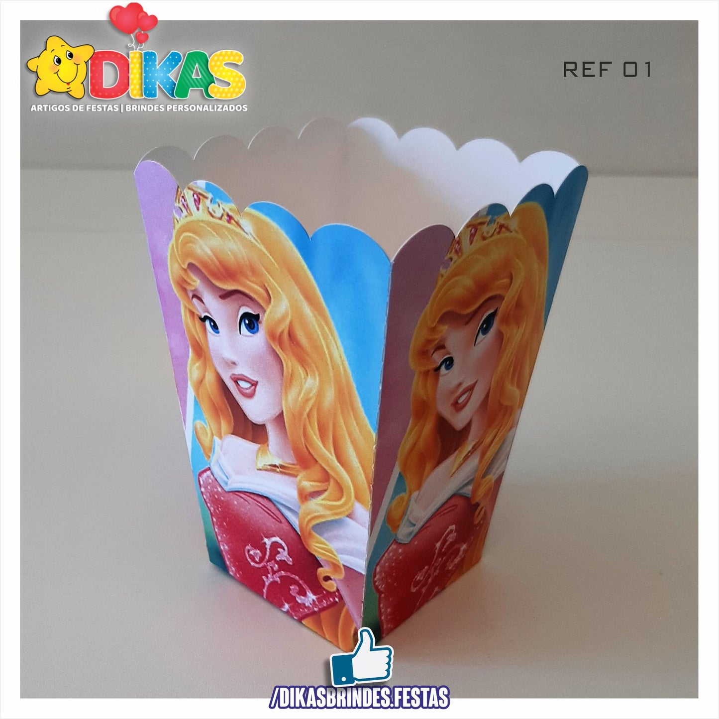 CAIXA DE PIPOCA/BATATA - PRINCESA AURORA