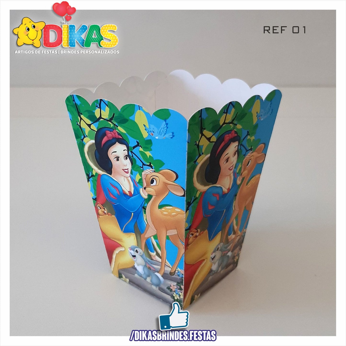 CAIXA DE PIPOCA/BATATA - BRANCA DE NEVE
