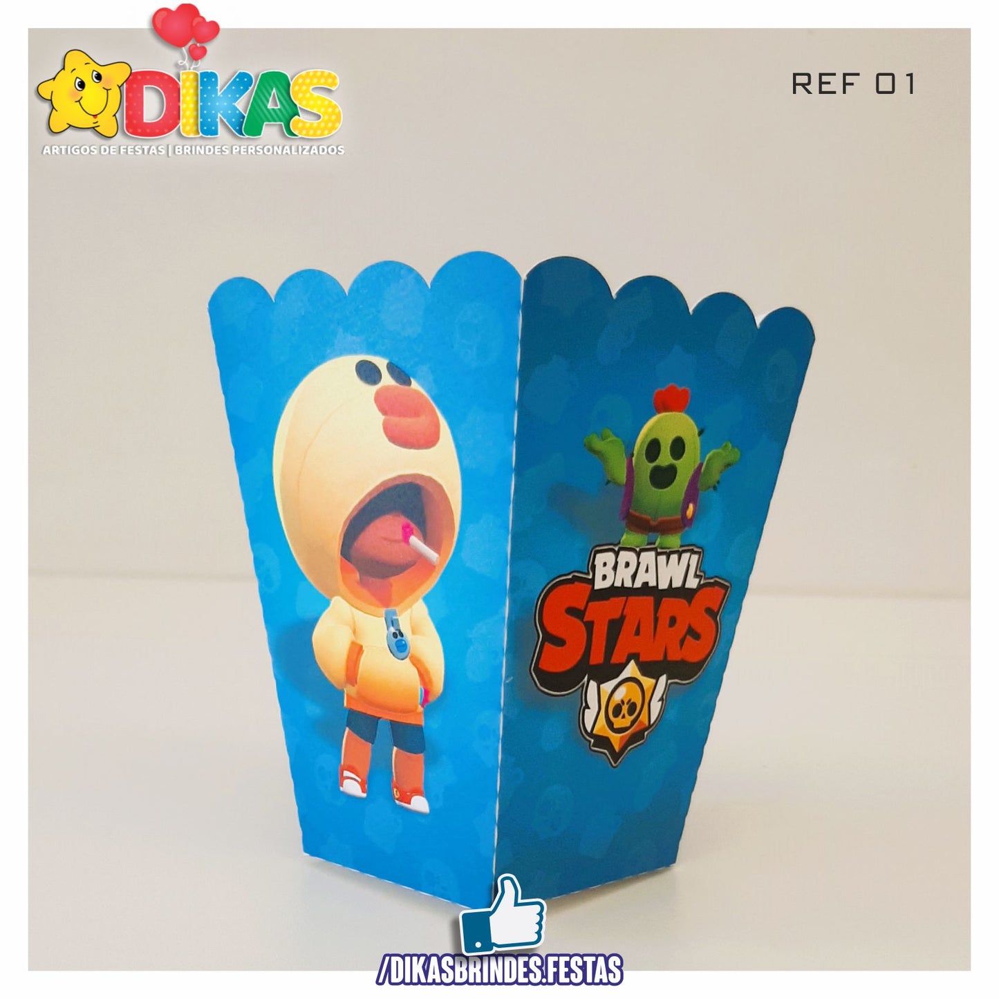 CAIXA DE PIPOCA/BATATA - BRAWL STARS
