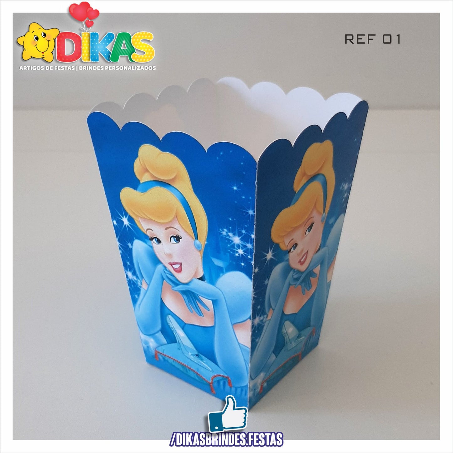 CAIXA DE PIPOCA/BATATA - CINDERELA