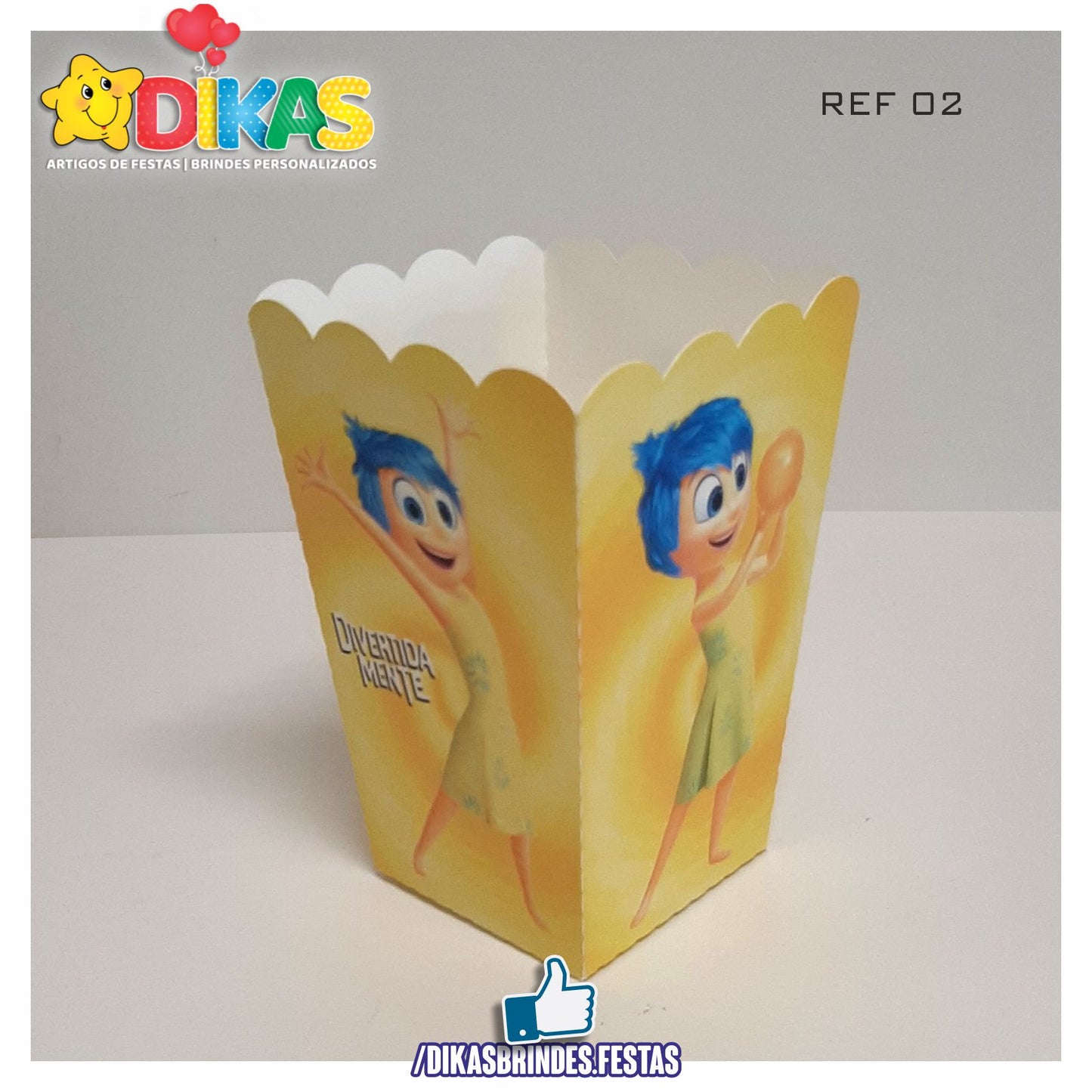 CAIXA DE PIPOCA/BATATA - DIVERTIDAMENTE