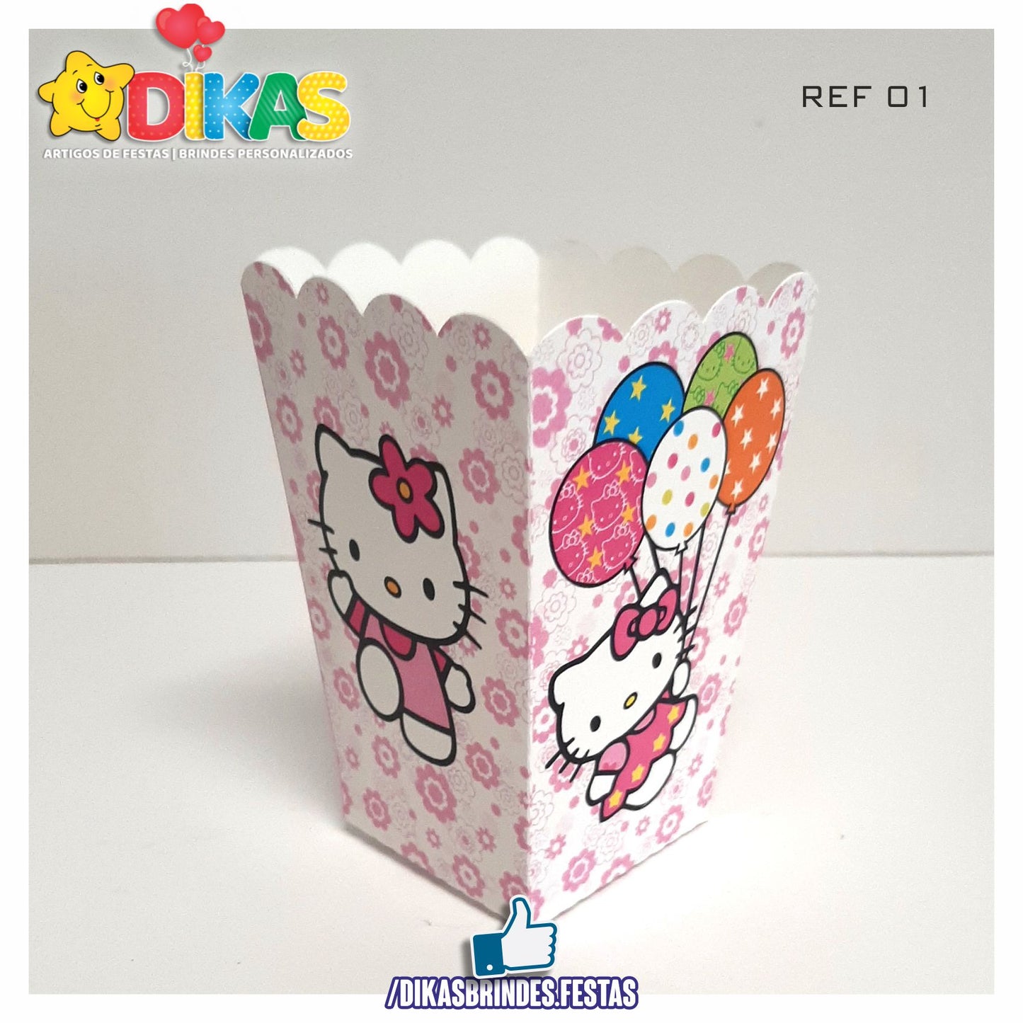CAIXA DE PIPOCA/BATATA - HELLO KITTY