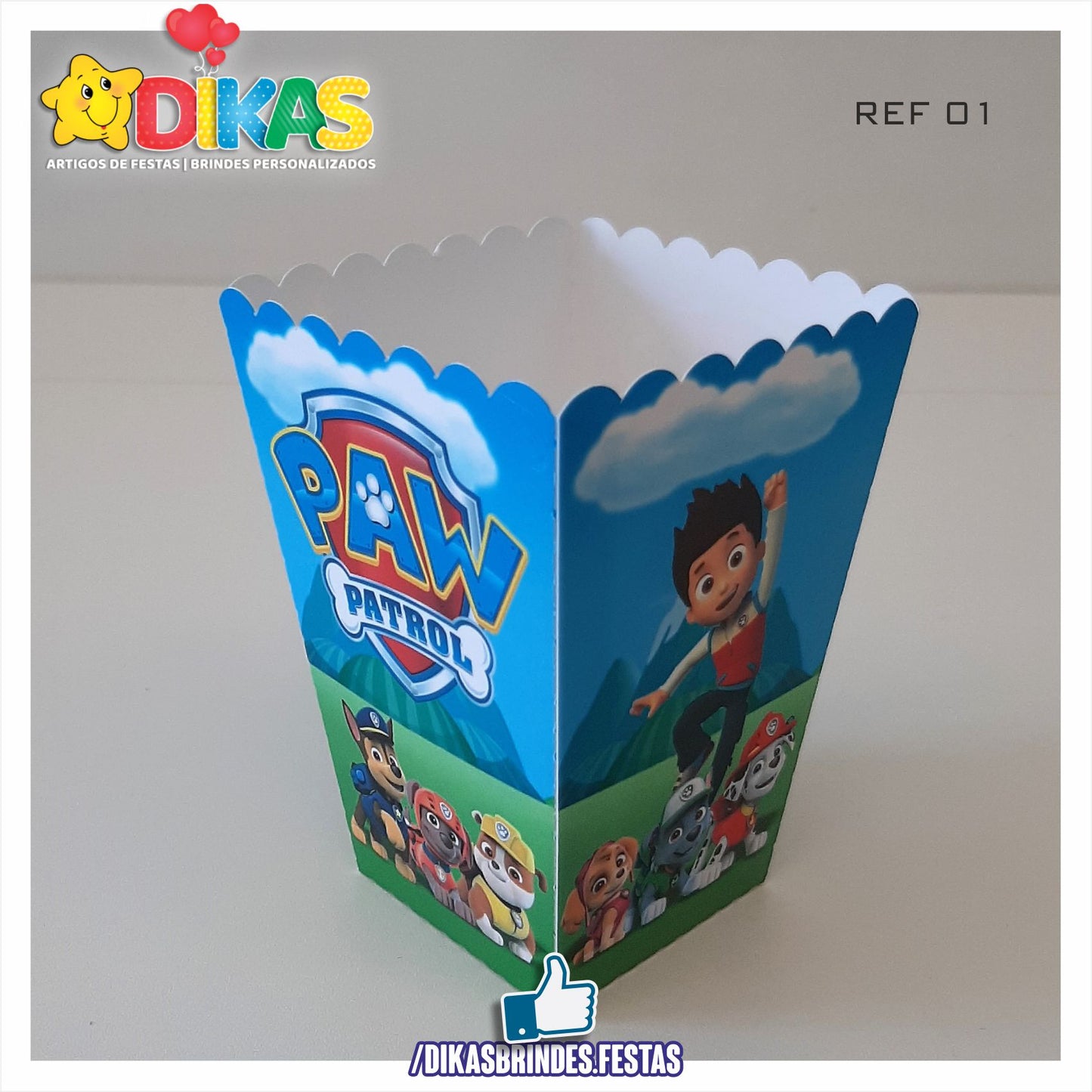 CAIXA DE PIPOCA/BATATA - PATRULHA PATA