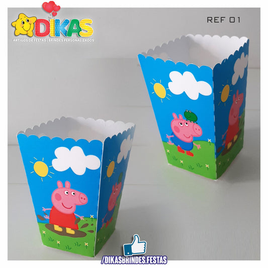 CAIXA DE PIPOCA/BATATA - PORQUINHA PEPPA