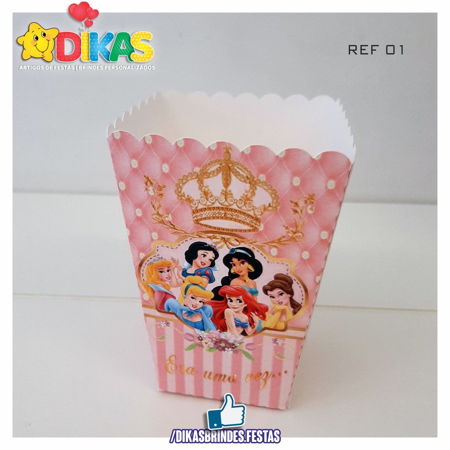 CAIXA DE PIPOCA/BATATA - PRINCESAS DISNEY