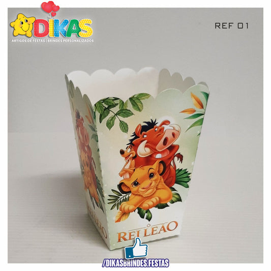 CAIXA DE PIPOCA/BATATA - REI LEÃO