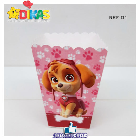 CAIXA DE PIPOCA/BATATA - PATRULHA PATA SKYE