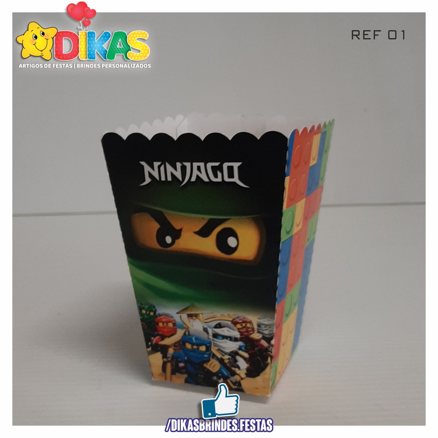 CAIXA DE PIPOCA/BATATA - NINJAGO