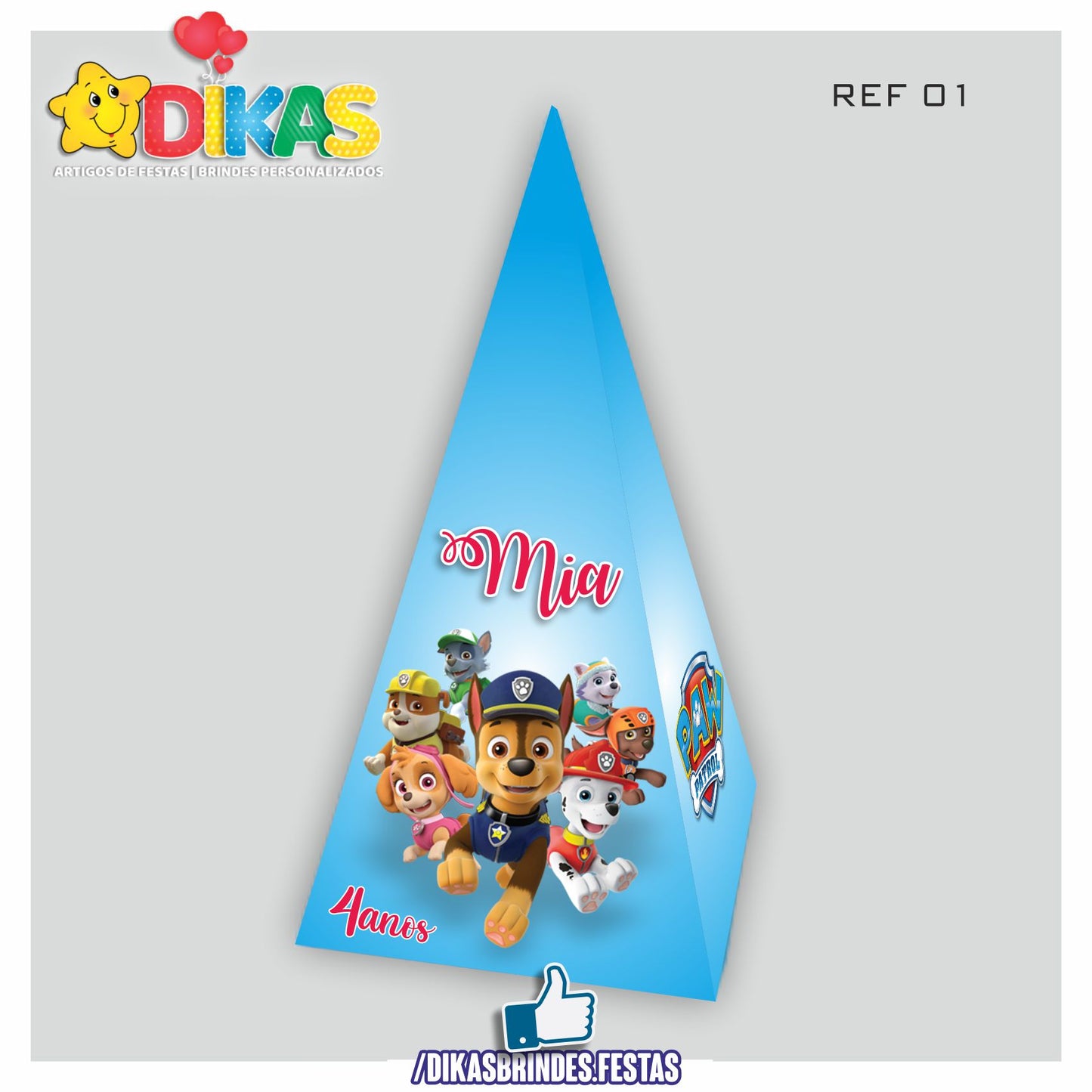 CAIXAS PERSONALIZADAS PARA BRINDES - PATRULHA PATA