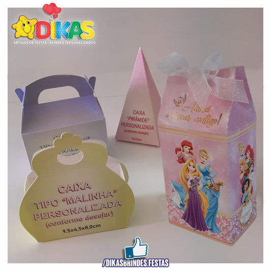 CAIXAS PERSONALIZADAS PARA BRINDES - PRINCESAS DISNEY