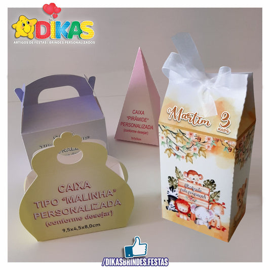 CAIXAS PERSONALIZADAS PARA BRINDES - ANIMAIS DA SELVA