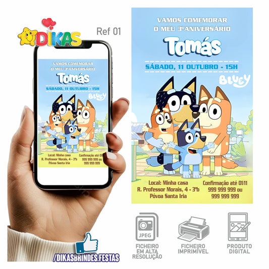 CONVITE DIGITAL BLUEY