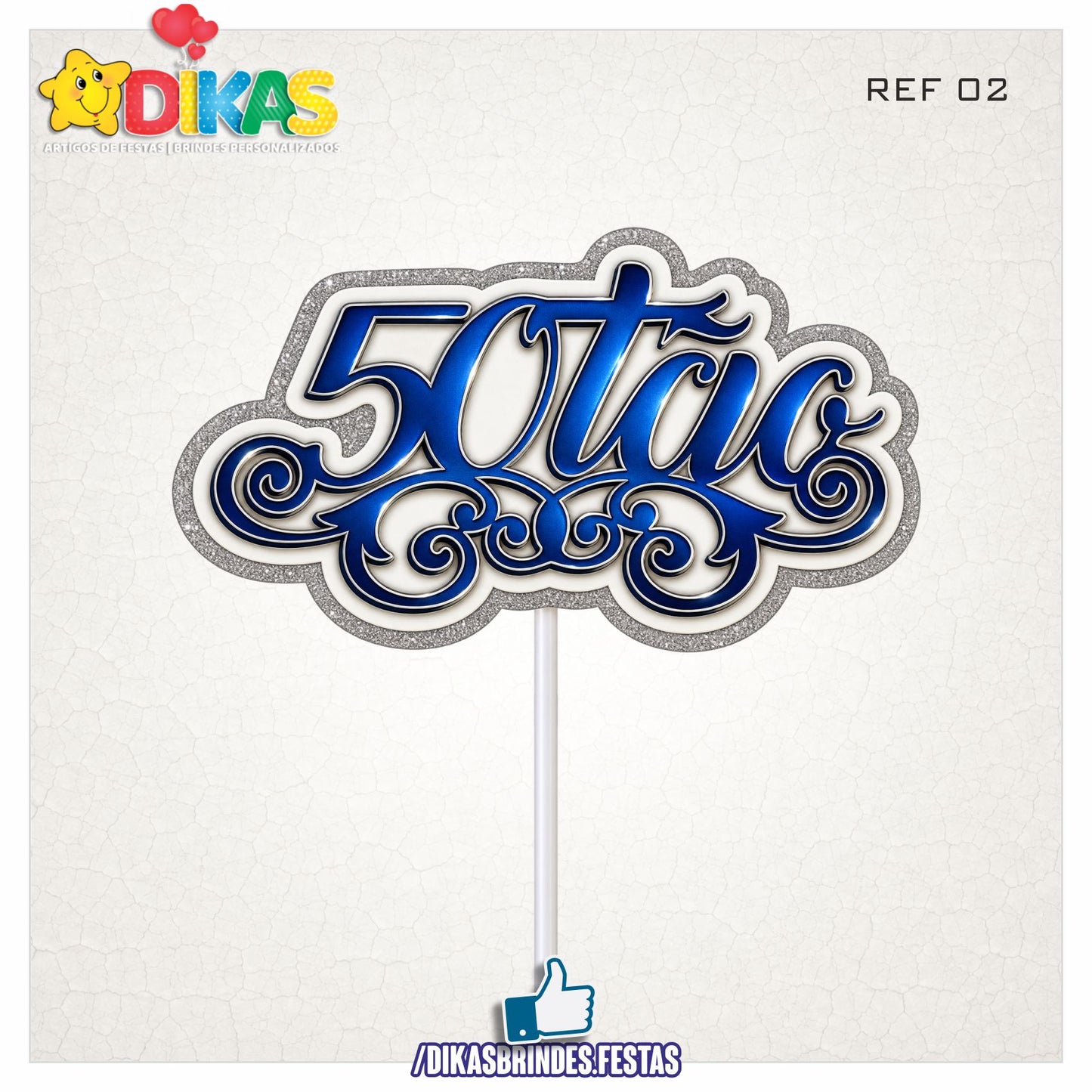 FIGURAS DECORATIVAS PARA BOLO - 50 ANOS
