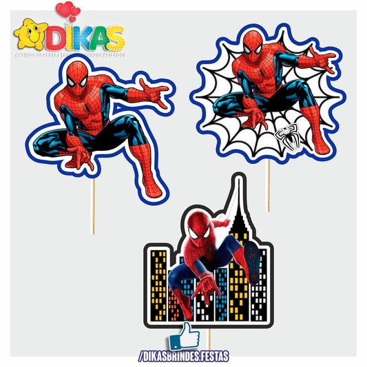 FIGURAS DECORATIVAS PARA BOLO - HOMEM ARANHA