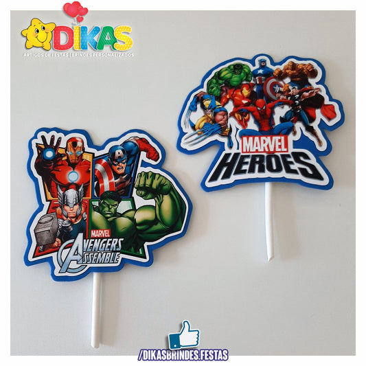 FIGURAS DECORATIVAS PARA BOLO - AVENGERS