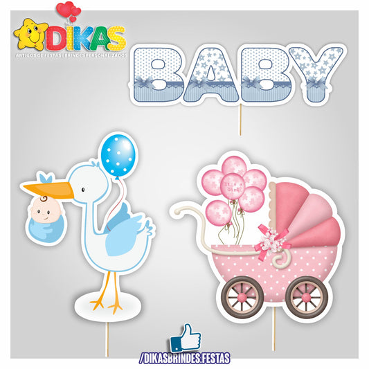 FIGURAS DECORATIVAS PARA BOLO - BEBÉ