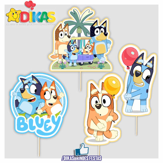 FIGURAS DECORATIVAS PARA BOLO - BLUEY