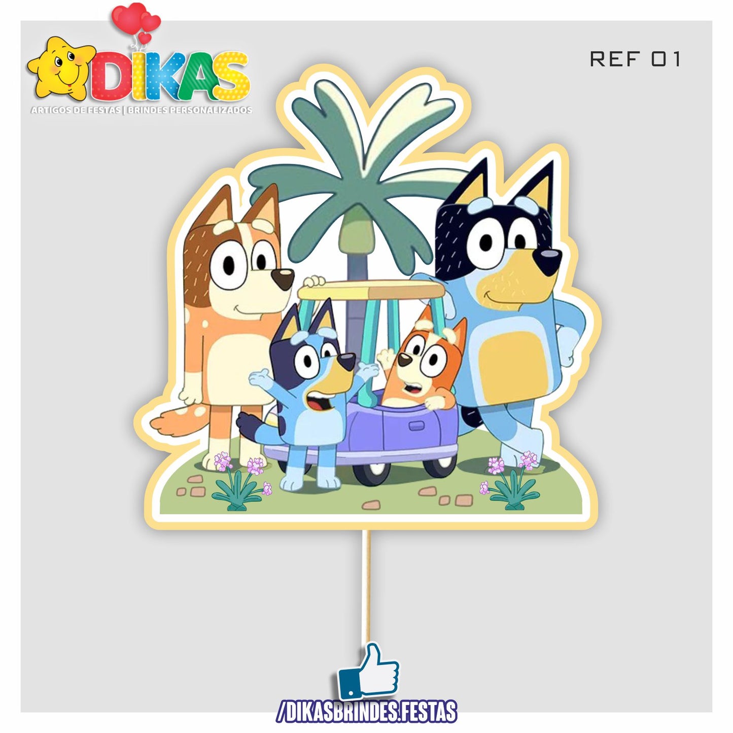 FIGURAS DECORATIVAS PARA BOLO - BLUEY
