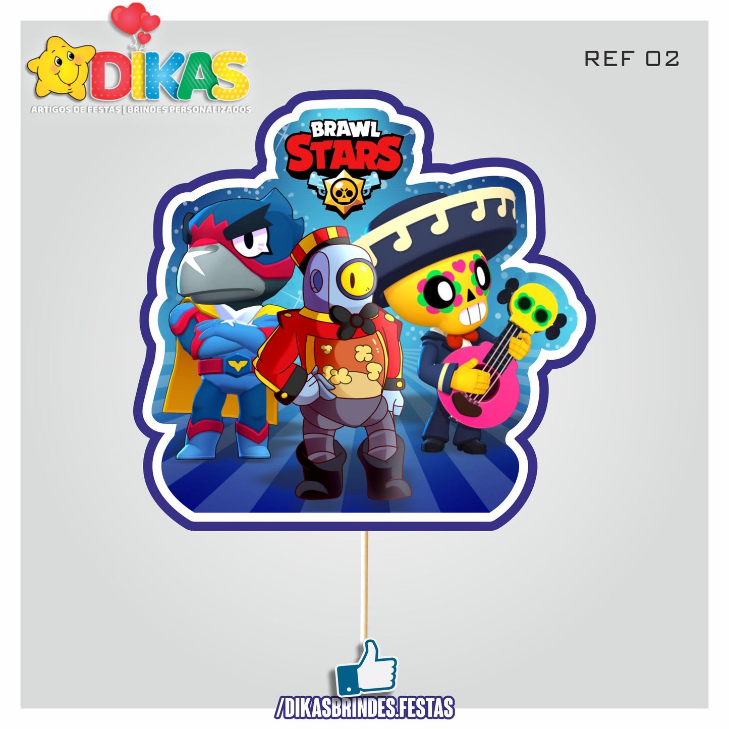 FIGURAS DECORATIVAS PARA BOLO - BRAWL STARS