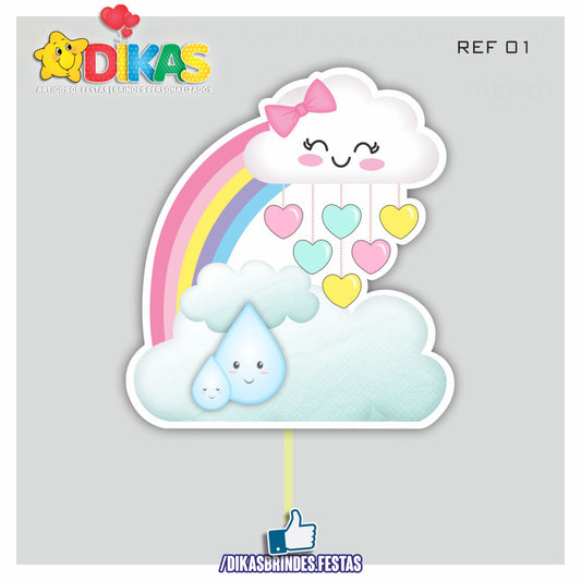 FIGURAS DECORATIVAS PARA BOLO - CHUVA DE AMOR