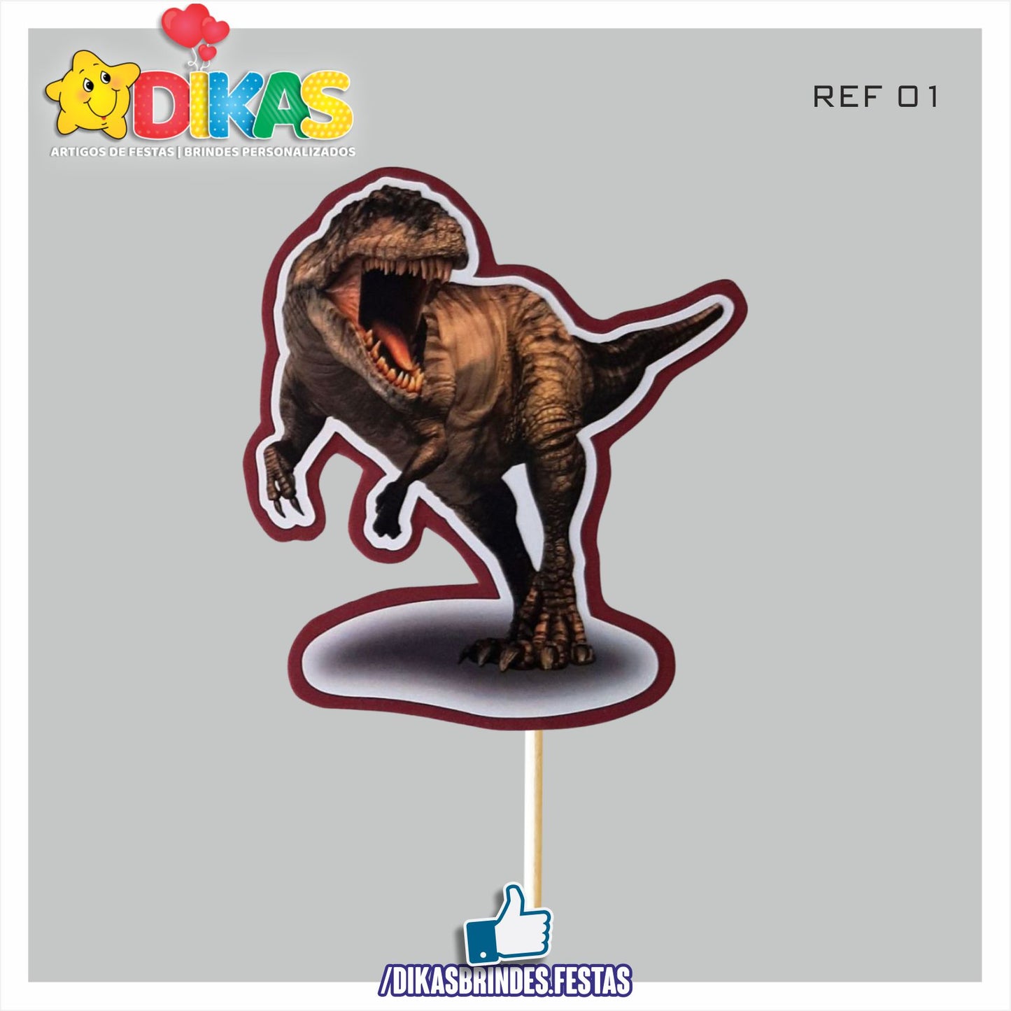 FIGURAS DECORATIVAS PARA BOLO - DINOSSAUROS