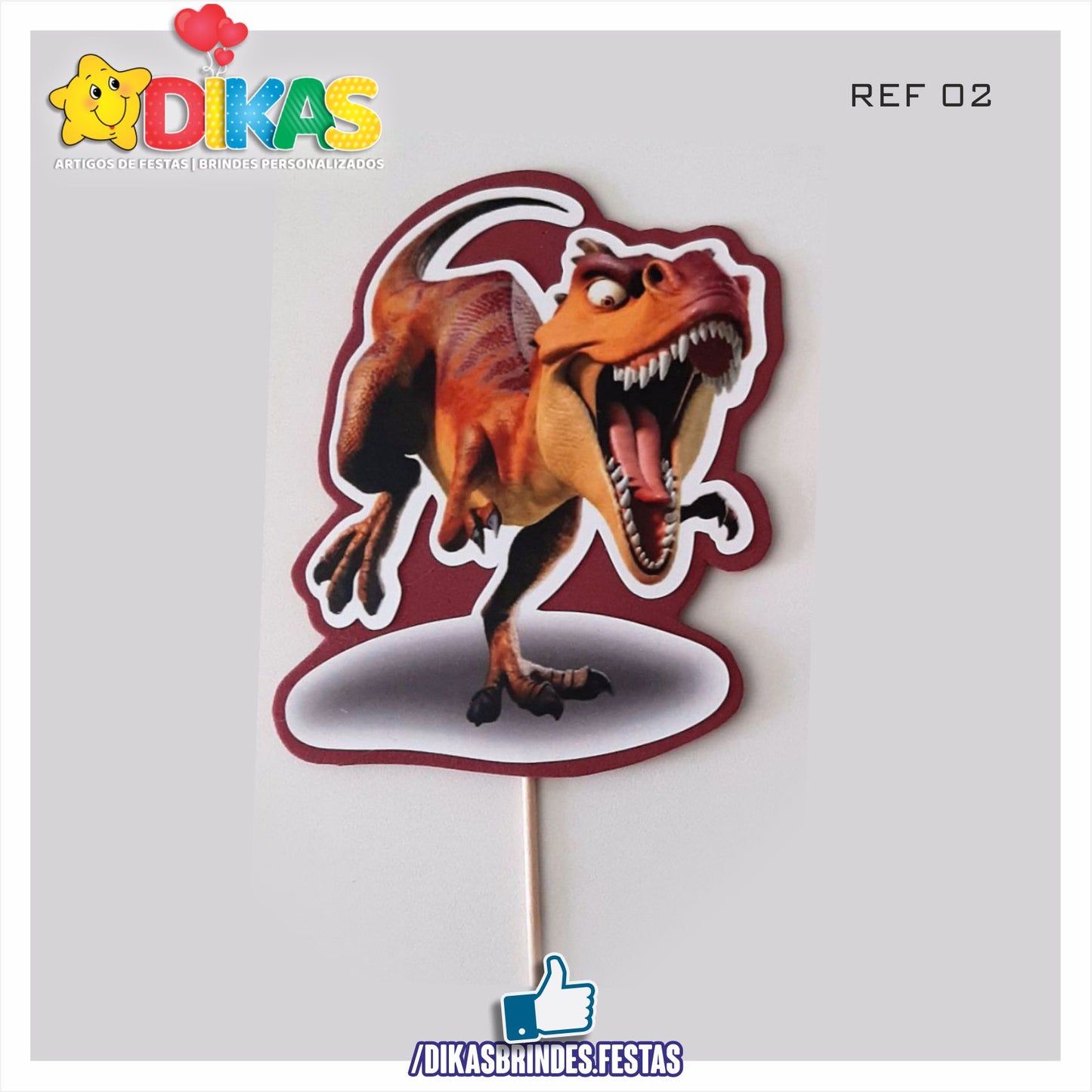 FIGURAS DECORATIVAS PARA BOLO - DINOSSAUROS
