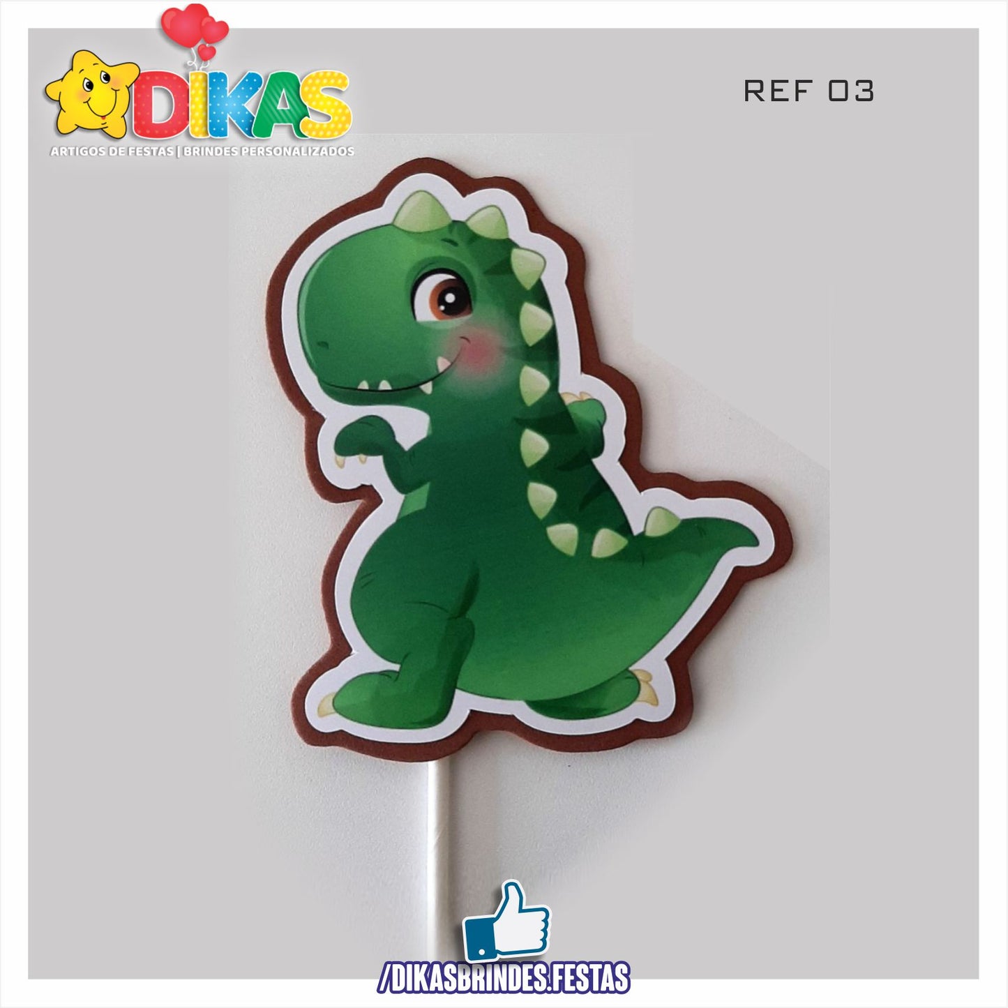FIGURAS DECORATIVAS PARA BOLO - DINOSSAUROS