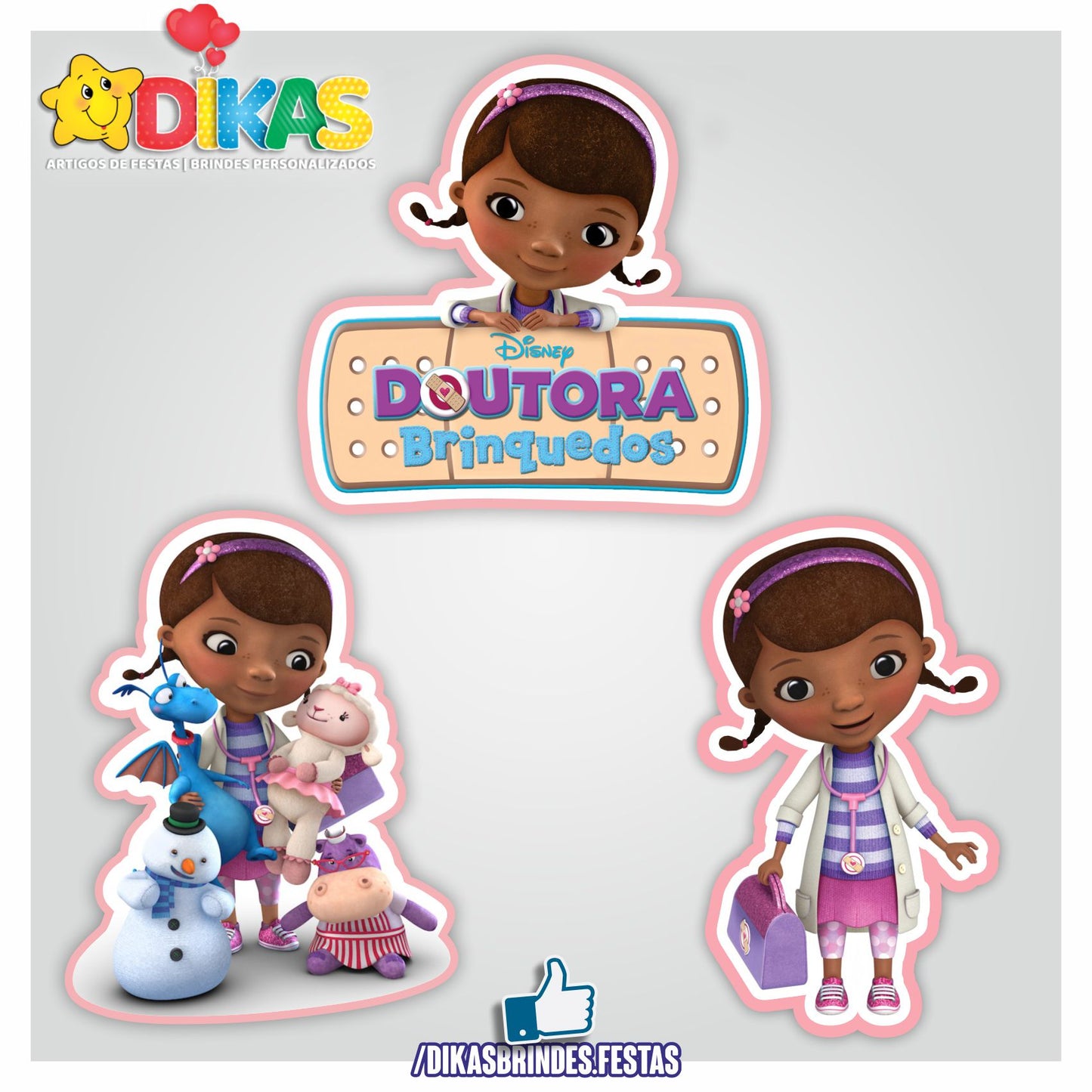 FIGURAS DECORATIVAS PARA BOLO - DOUTORA BRINQUEDOS
