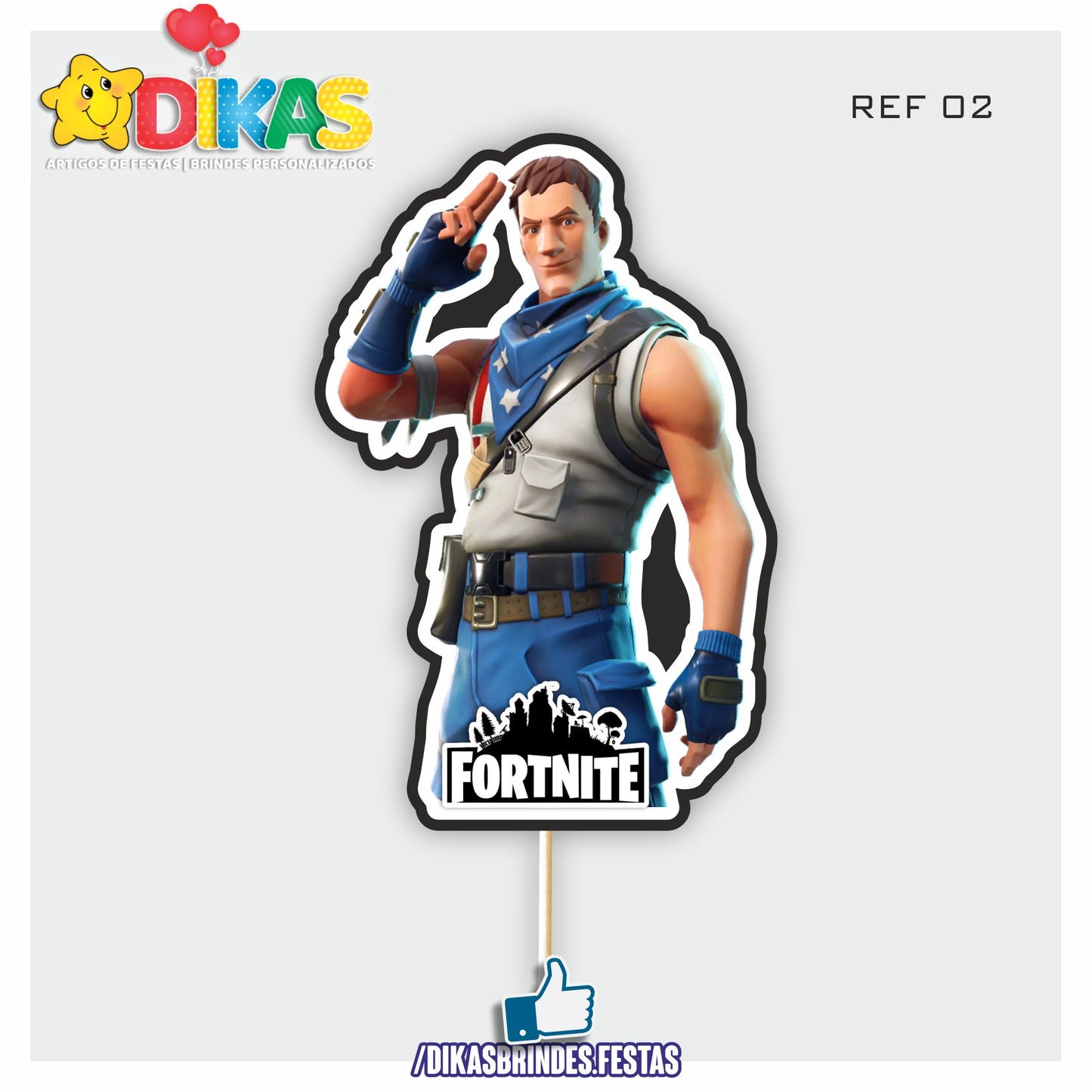 FIGURAS DECORATIVAS PARA BOLO - FORTNITE