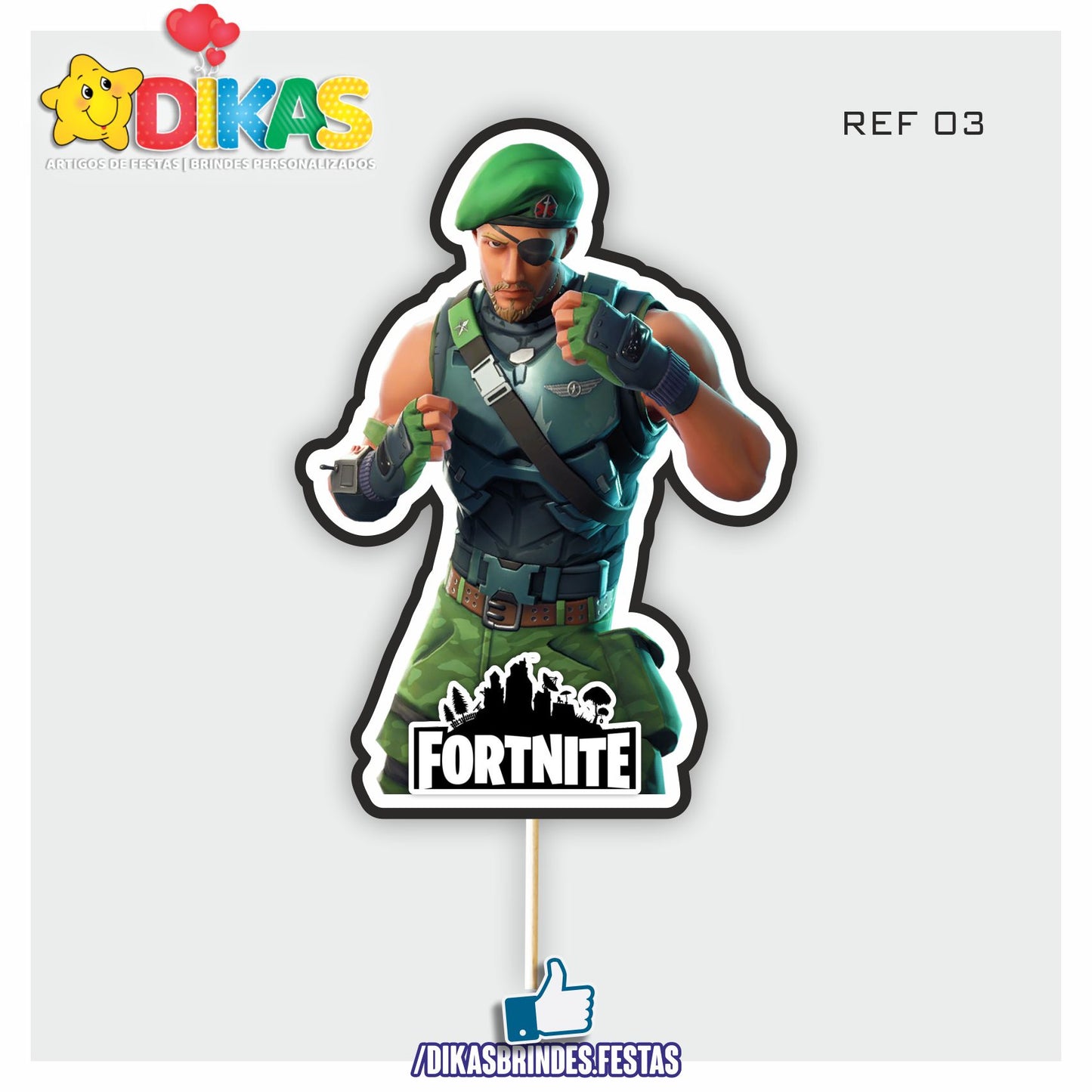 FIGURAS DECORATIVAS PARA BOLO - FORTNITE